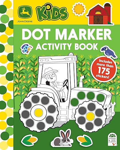 John Deere Kids Dot Marker Activity Coloring Book for Kids and Toddlers - Easy to Color Dot Art Includes More Than 175 Stickers