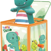 Baby Dino Jack in The Box - Classic Tin Musical Popping Toy - Ages 18 Months to 4 Years