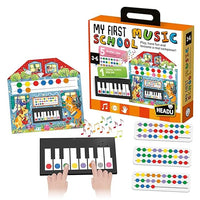 My First Music School – Preschool Learning Activities Ages 3-6, Educational Sensory Toys for 3 4 5 6 Year Old Boys Girls, Kids Learning Keyboard, Learn Piano for Kids, Toy Piano, Teaching Games