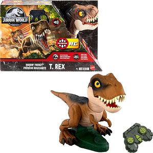 Jurassic World Roarin’ Frenzy T Rex RC Toy, Motorized Remote Control Tyrannosaurus Rex Dinosaur