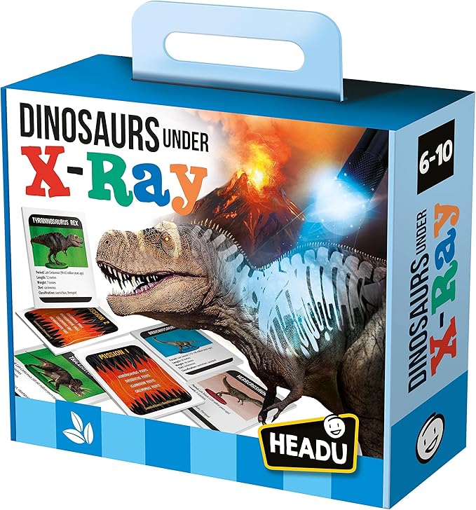 Dinosaurs Under X-Ray - Kids Learning Toys Ages 6-10, Educational Games for 6 7 8 9 10 Year Old Boys Girls, Stem Toys, Xray Dinosaur Puzzles, 1st Grade Learning Activities, Teaching Games
