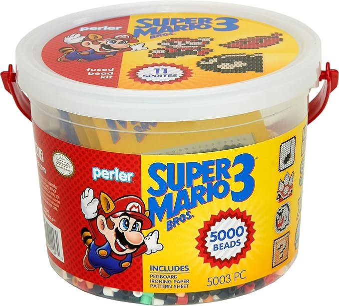 Perler Craft Bead Bucket Activity Kit, 5003 pcs, Super Mario Brothers - 80-42947