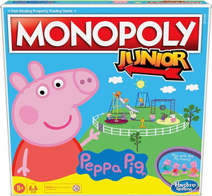 Monopoly Junior: Peppa Pig Edition Board Game for 2-4 Players, Indoor Game For Kids Ages 5 and Up