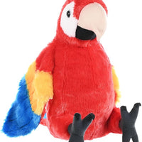 Wild Republic Scarlet Macaw Plush, Stuffed Animal, Plush Toy, Gifts for Kids, Cuddlekins 12 Inches