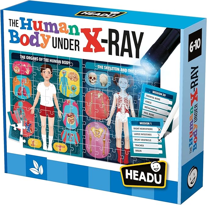 The Human Body Under X-Ray – Kids Learning Toys Ages 6-10, Educational STEM Toys for Ages 6 7 8 9 10 Year Old Boys Girls, Anatomy Puzzles, 1st Grade Learning Activities, Classroom Must Haves