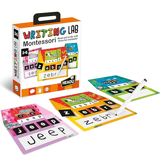 Writing Lab Montessori - Writing Practice for Kids Ages 3-6, Educational Montessori Toys for 3 4 5 6 Year Old Boys Girls, Preschool Learning Activities, Learn to Write for Kids, Teaching Games