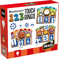 123 Touch Bingo Montessori, Educational Toys for Boys and Girls Ages 3-6 Years Old, Preschool Learning Toys, Teacher Homeschool Supplies, Birthday
