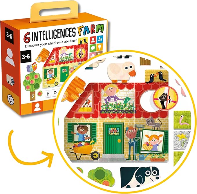 HEADU 6 Intelligences Farm | Educational Toys, 20 Games in 1, Identify Talents, Worlds in Comparison, Learning Games, Educational Games, Ages 3-6 Years