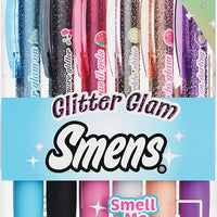 Glitter Glam Smens - Patented Gourmet Scented Black Glitter Gel Ink Pens, Medium Point, 6 Count - Fun, Cute, Cool, Smelly Pens for Kids