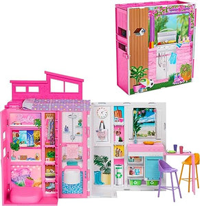 Barbie Doll House Playset, Getaway House with 11 Accessories