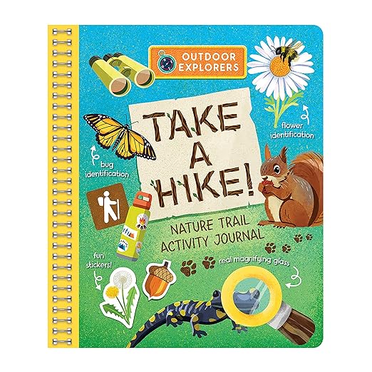 Outdoor Explorers: Take A Hike Field Journal Activity Nature Book with Stickers for Adventurous Kids, Ages 5 and up