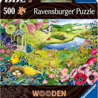 Nature Garden500-Piece Vibrant Wooden Jigsaw Puzzle | Stress-Reducing Fun | Eco-Friendly Materials | Whimsical Pieces