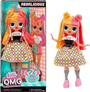 LOL Surprise OMG Neonlicious Fashion Doll with Multiple Surprises Including Transforming Fashions and Fabulous Accessories – Great Gift for Kids Ages 4+