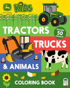 John Deere Kids Tractors, Trucks & Animals Coloring Book