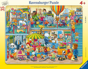 Children's Puzzle - 05664 Animal Toy Shop - 30-48 Pieces Frame Puzzle for Children from 4 Years