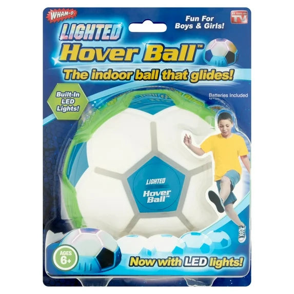 Hover Ball by Swerve Sports, The Official Gliding Indoor Soccer Ball for Boys & Girls, LED Lights, Foam Bumpers Safe for Indoor Use, Indoor Sports Toy