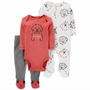 Carter's 3-Piece Bodysuit Pant & Sleep & Play Onesie Set - Baby Boy