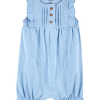 Infant Girl's Sleeveless Ruffle Romper