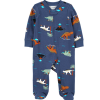 Dinosaurs 2-Way Zip Cotton Sleep & Play