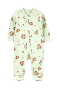 Milk & Cookies 2-Way Zip Cotton Sleep & Play