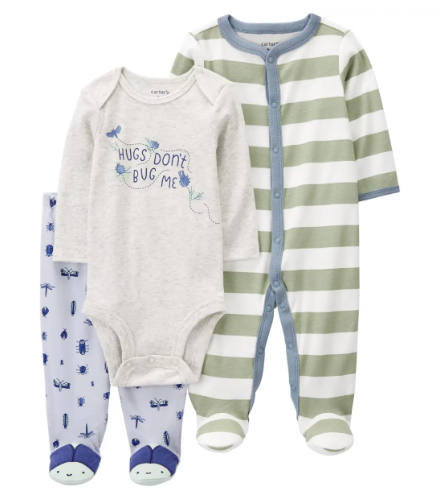 Infant Boys 3-Piece Bugs Bodysuit Set