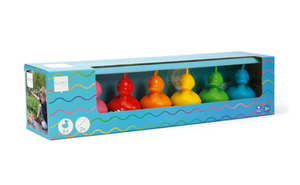 Set Of 6 Fishing Ducks - Rainbow