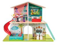 Hape Rock And Slide Play House With 8 Rooms And 9 Sound Effects
