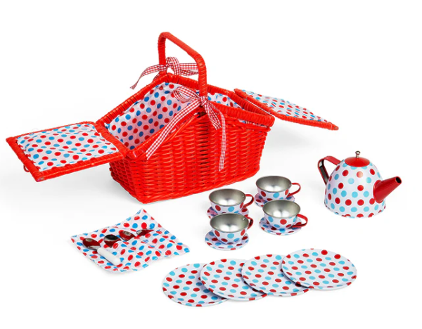 Spotted Basket Tea Set