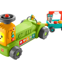 Fisher-Price Laugh & Learn 4-In-1 Farm To Market Tractor Ride-On Learning Toy For Baby & Toddlers