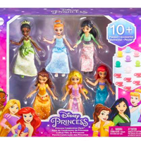 Disney Princess Toys, 6 Small Dolls And Accessories