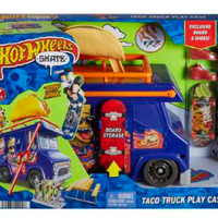 Hot Wheels Skate Taco Truck Play Case With 1 Fingerboard & 1 Pair Of Shoes