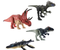 Jurassic World Dinosaur Toys With Roar Sound & Attack Action, Wild Roar Figures
