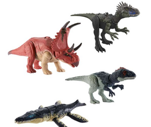 Jurassic World Dinosaur Toys With Roar Sound & Attack Action, Wild Roar Figures