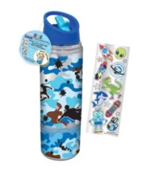 2 in 1 Snack Water Bottle-Camo