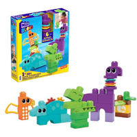 MEGA BLOKS Fisher-Price Sensory Toy Blocks Squeak N Chomp Dinos