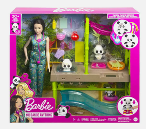 Barbie Panda Care and Rescue Vet Doll Playset