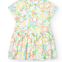 Baby girl's printed stretch knit dress