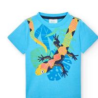 Baby boy's knit t-shirt in blue