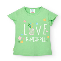 Baby girl's green knit t-shirt