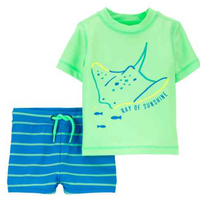 Carter's Ray of Sunshine Graphic Stingray 2-Piece Rashguard Swim Set