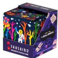 Shashibo Meow Wolf Glowquarium Magnetic Puzzle Cube Multicolored