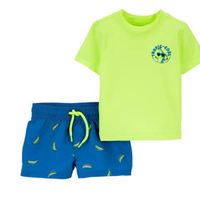 Carters 2-Piece "Tropic-Cool" Banana Rashguard Swim Set