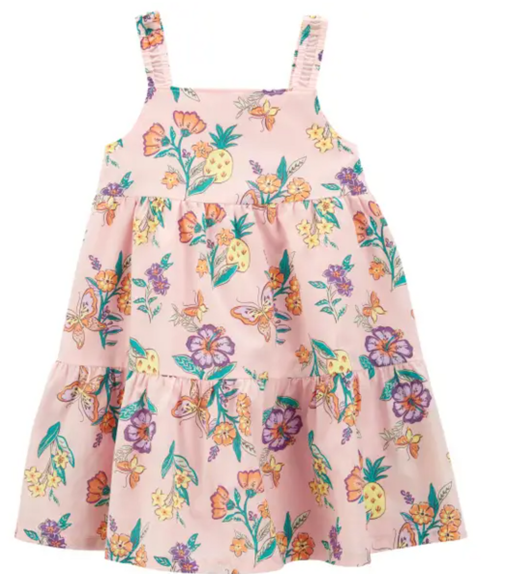 Toddler Girl's Floral Lawn Dress