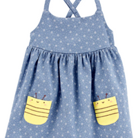 Baby Girls' Polka Dot Bee Sleeveless Dress 1R257510