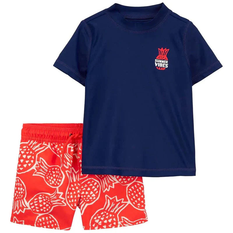 Carter's 2pc Baby Boy Swim Set - Pineapple