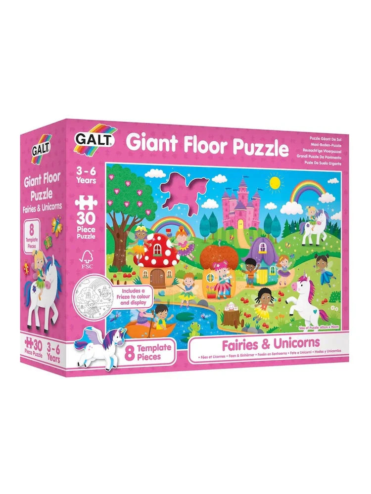 Giant Floor Puzzle: FAIRIES & UNICORNS