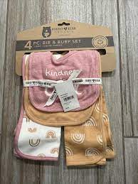 4 Pc Bib & Burp Set