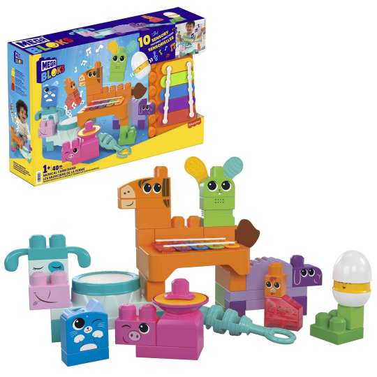 MEGA BLOKS Fisher Price Musical Farm Band Sensory Block Toy (45 Pieces)