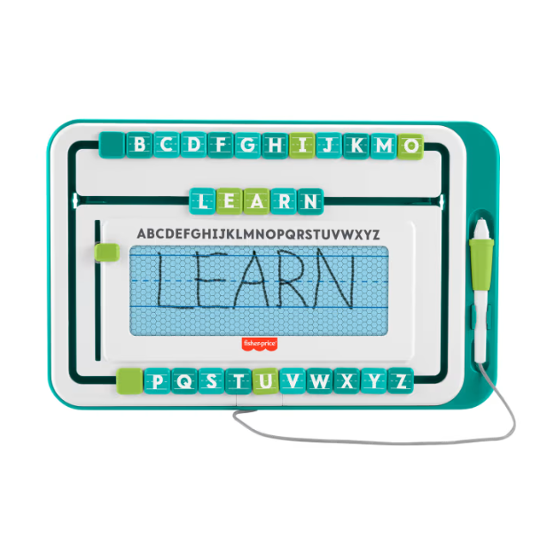 Fisher-Price Think & Learn Alpha Slidewriter Preschool Toy Magnetic Drawing Tablet