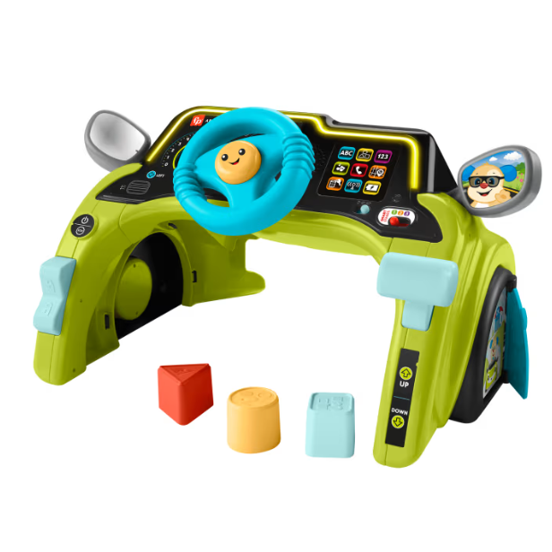 Fisher-Price Laugh & Learn Sit & Steer Driver Activity Center Learning Toy For infants & Toddlers